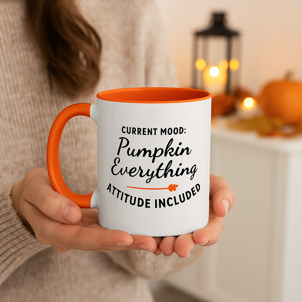 Pumpkin Everything Attitude Included Mug, Funny Fall Coffee Cup, Pumpkin Spice Gift, Sarcastic Autumn Mug for Moms