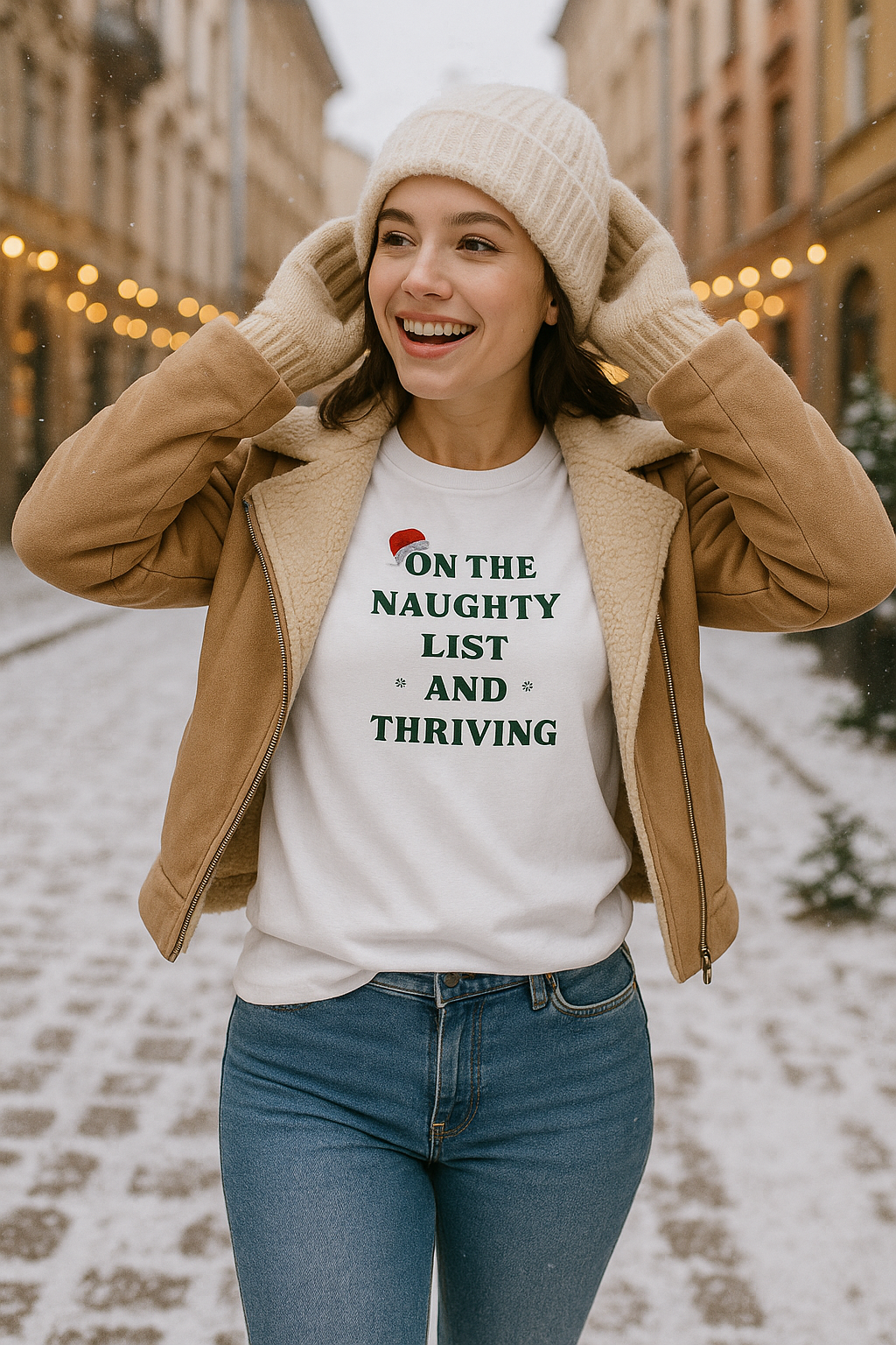Festive Naughty List Tee - Unisex Short Sleeve T-Shirt for Holiday Cheer, Christmas Gift, Party Wear, Casual Style, Humor