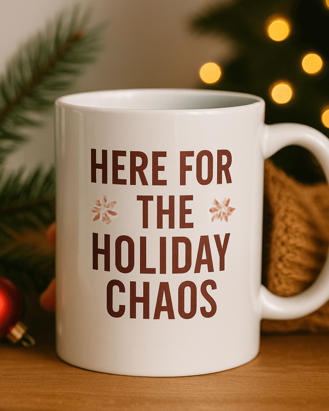Here for the Holiday Chaos Mug