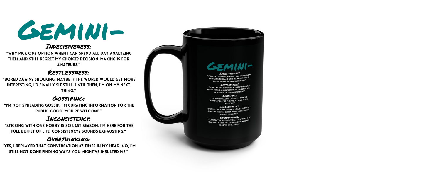 Gemini Zodiac 15 ozMug – Two Personalities, One Fabulous Cup of Coffee