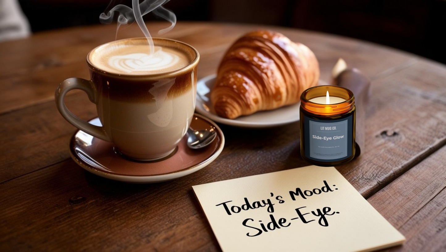 Sarcastic Candle -Side-Eye Fuel – Because Some People Deserve a Glare and a Glow