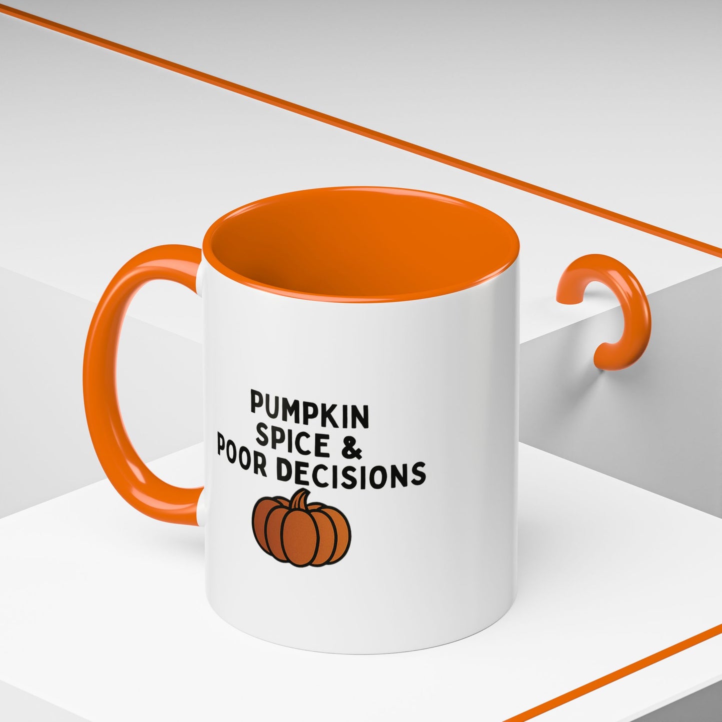Pumpkin Spice & Poor Decisions Mug, Funny Fall Coffee Cup, Sarcastic Autumn Gift, Pumpkin Humor Mug, PSL Coffee Lover Gift