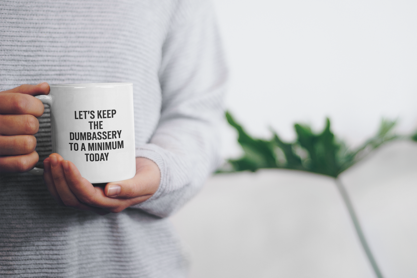 Let’s Keep the Dumbassery to a Minimum Mug – Daily Reminder Coffee Cup