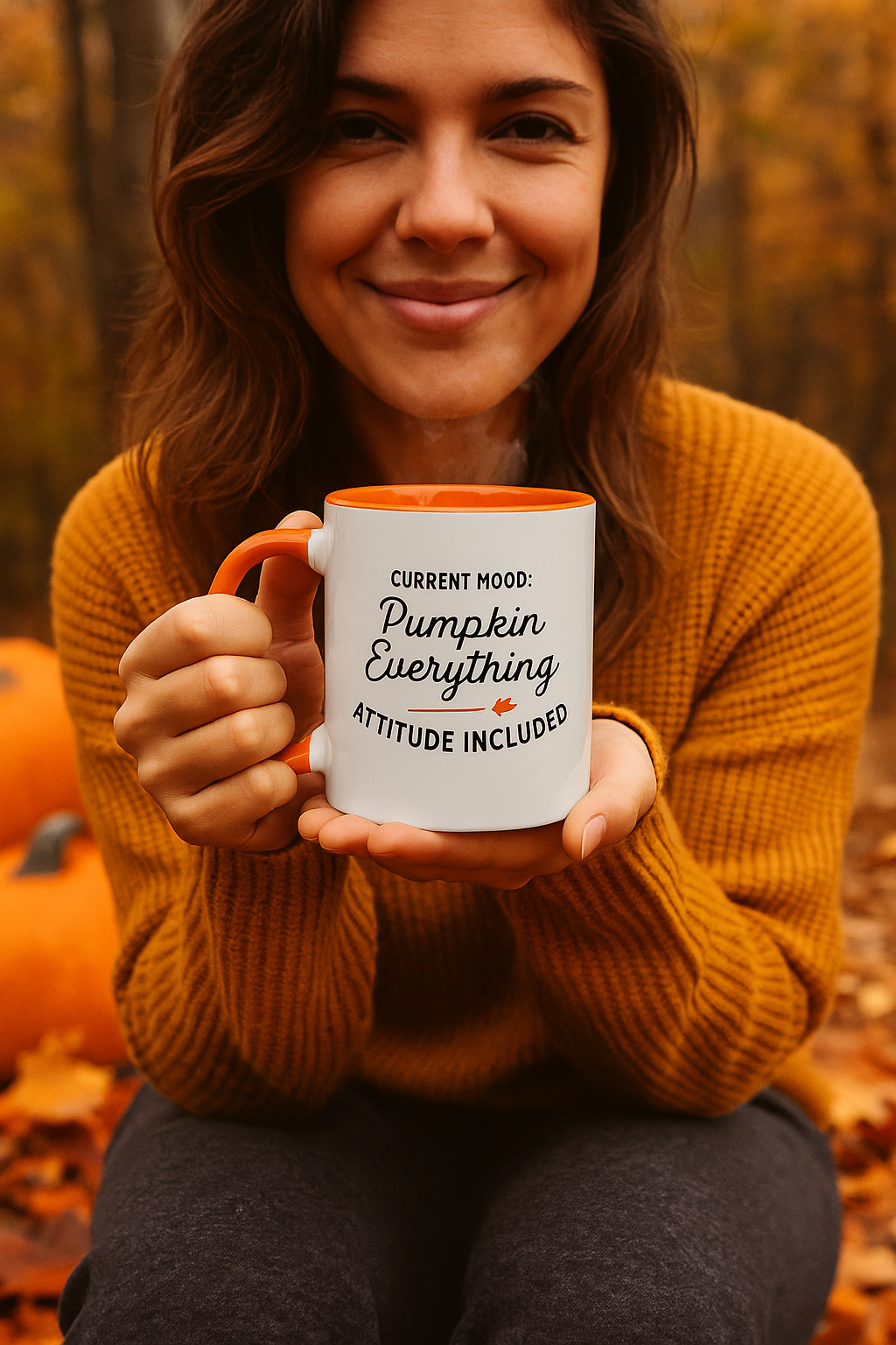 Pumpkin Everything Attitude Included Mug, Funny Fall Coffee Cup, Pumpkin Spice Gift, Sarcastic Autumn Mug for Moms