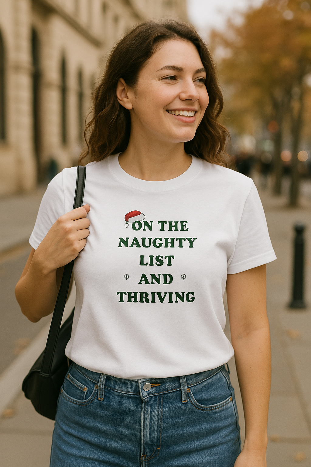 Festive Naughty List Tee - Unisex Short Sleeve T-Shirt for Holiday Cheer, Christmas Gift, Party Wear, Casual Style, Humor