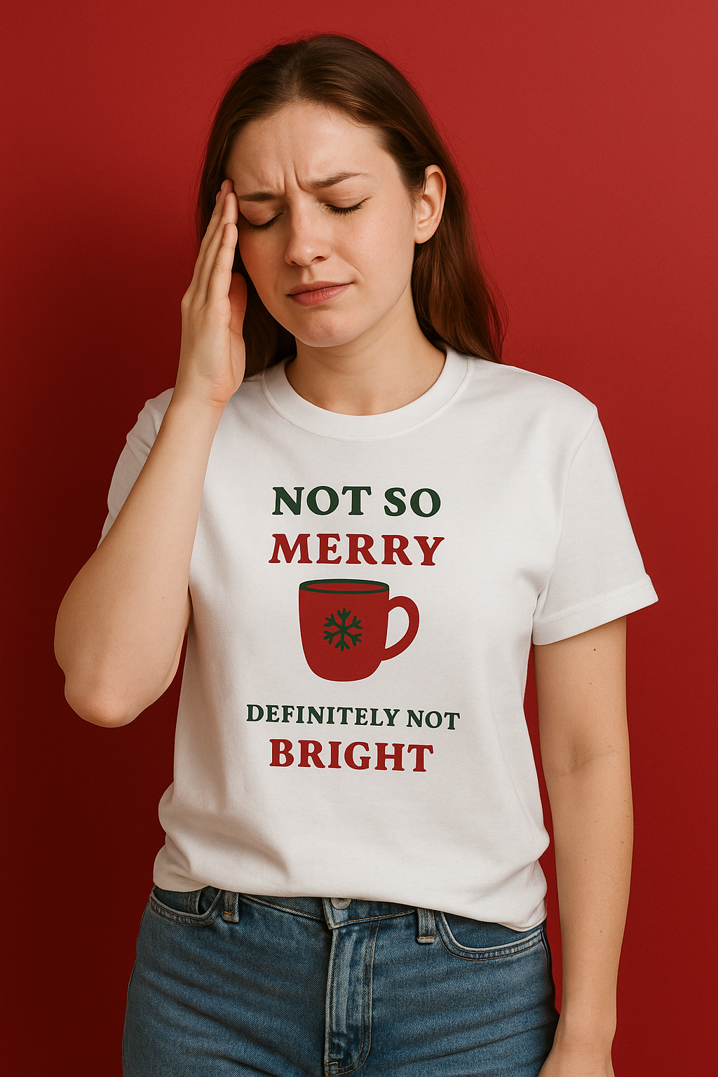 Not So Merry, Definitely Not Bright Sarcastic Christmas T-Shirt