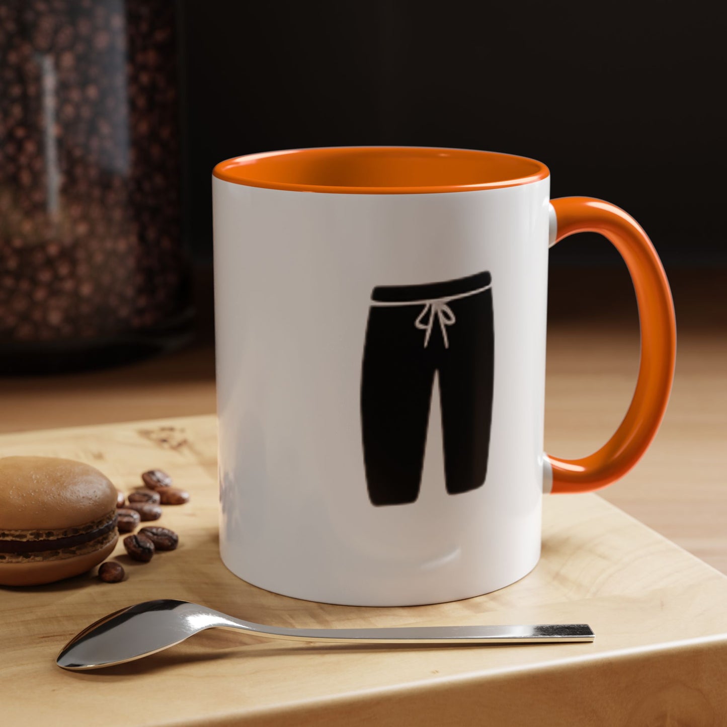 Thankful? Sure… For Sweatpants” Funny Thanksgiving Mug | 11oz Orange Ceramic Coffee Cup | Sarcastic Fall Gift