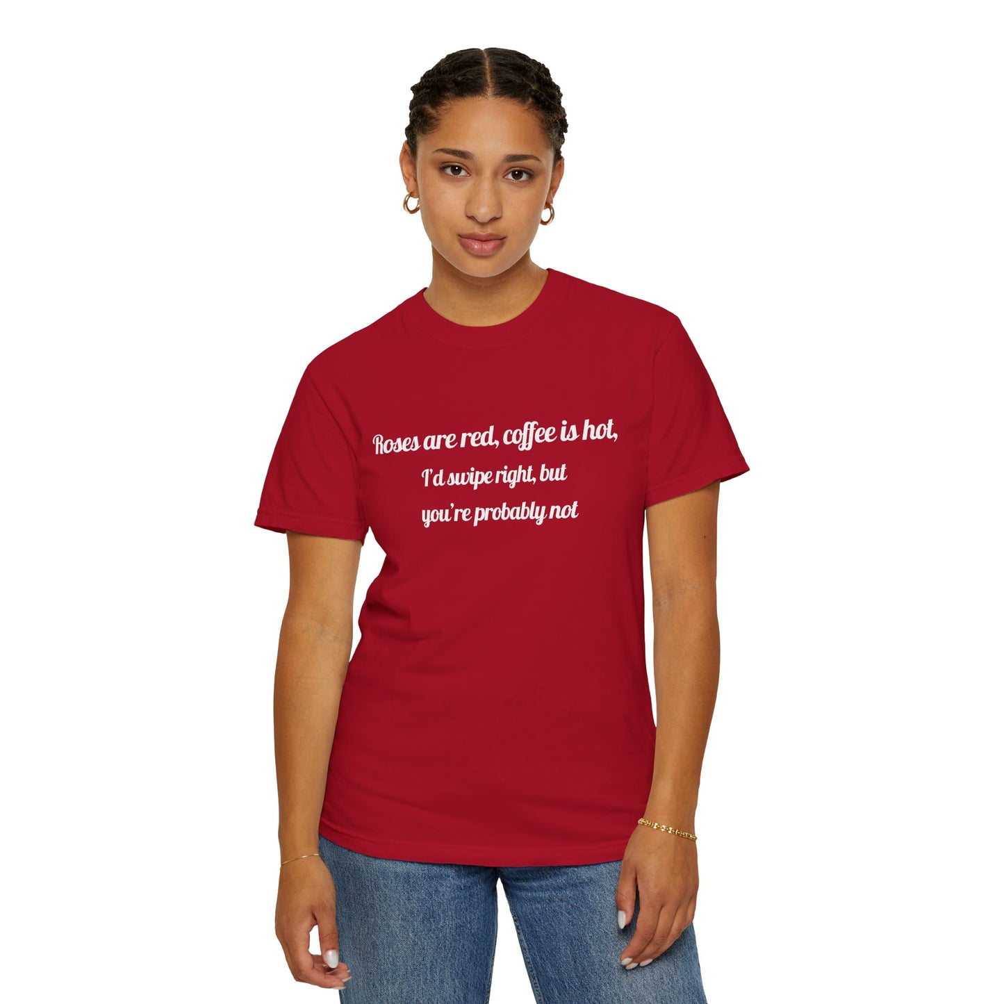 Funny Valentine's Day T-Shirt – Roses Are Red, Coffee Is Hot