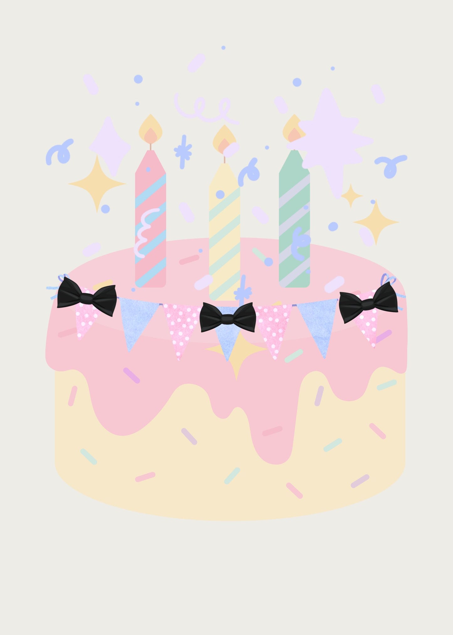 Custom Flat Cow Birthday Card | Minimal Funny Farm Animal Humor | Party Lovers Printable Download | Unique & Quirky Greeting Card Template