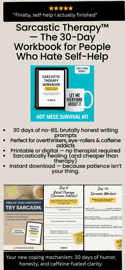 sarcastic therapy workbook