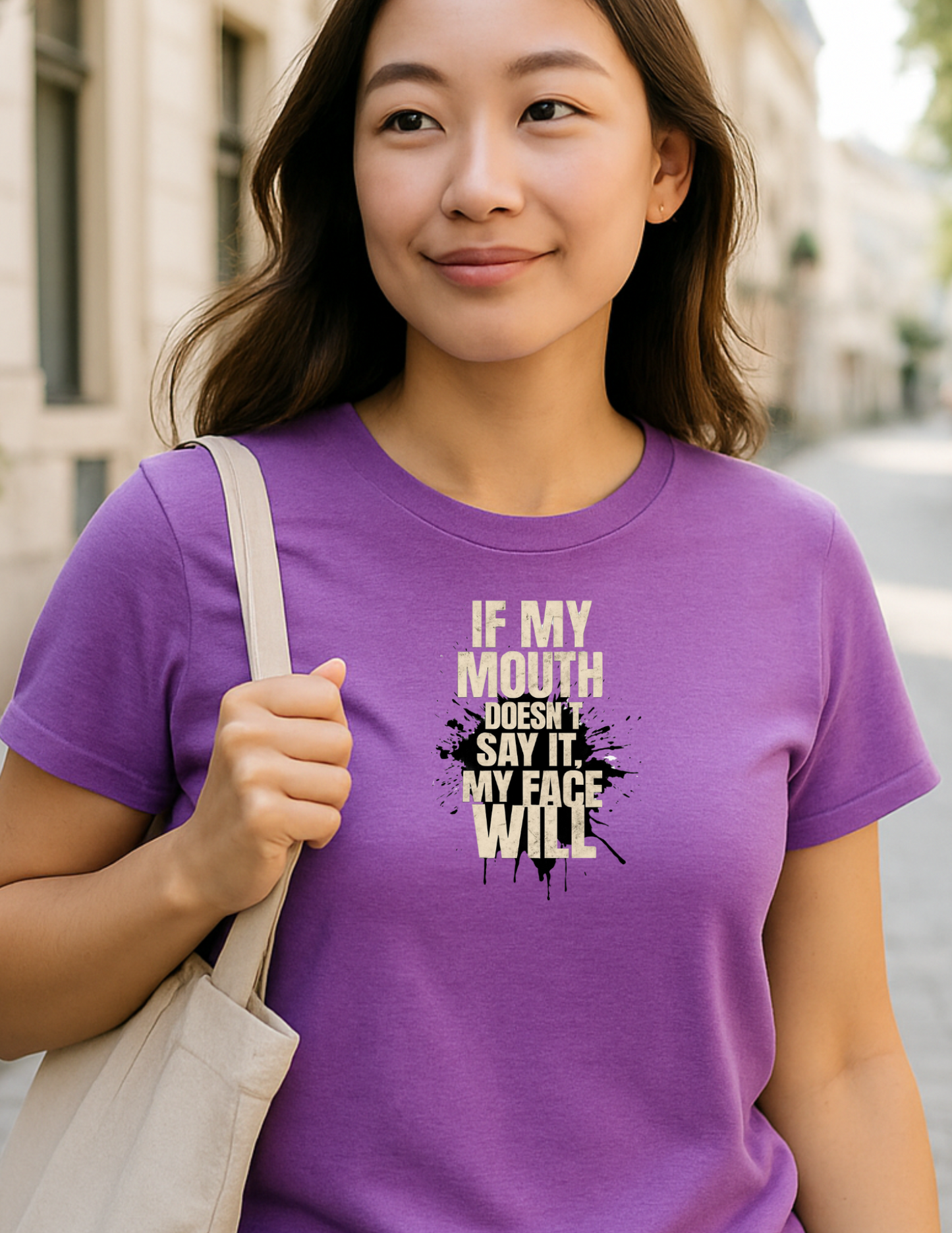 Funny RBF Shirt If My Mouth Doesnt Say It My Face Will Graphic Tee for Women Sassy Mood Shirt Sarcastic Gift by Lit Mug Co