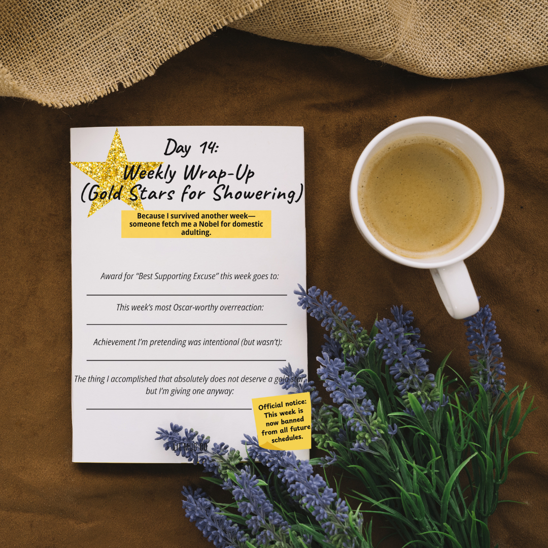 Sarcastic Therapy Workbook | 30-Day Funny Self-Care Journal (Printable + Fillable PDF)
